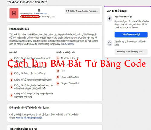 Code Nuốt Tài Khoản Quảng Cáo Làm BM Bất Tử