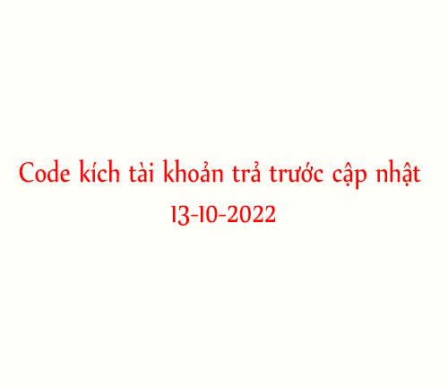 Code Trả Trước Mới Cho Anh Em Chơi Tút Trả Trước 50$