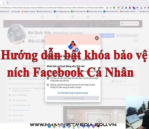 Hướng dẫn bật khóa bảo vệ ních Facebook Cá Nhân