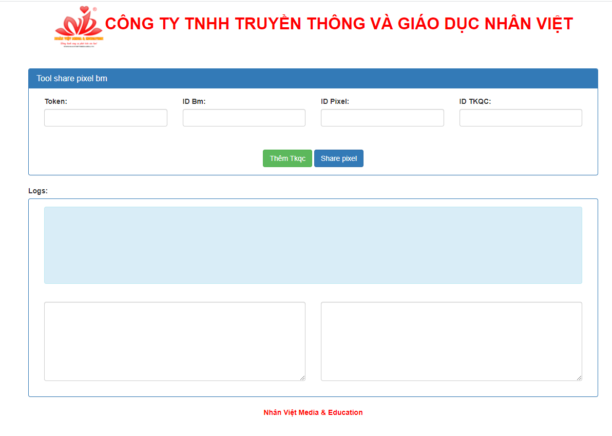 Tool Share Pixel Từ BM Vào Tài Khoản Quảng Cáo Cá Nhân Từ BM Thử Nghiệm