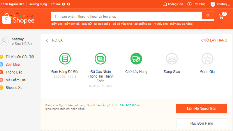 Kiểm Tra đơn hàng shoppe