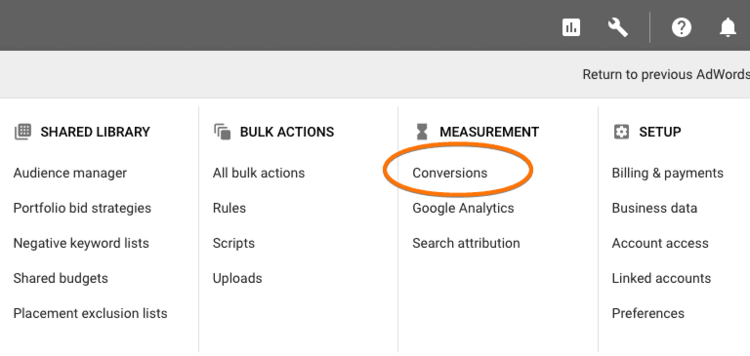 chuyển đổi adwords